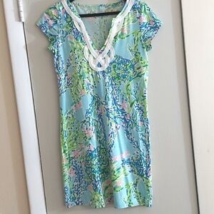 Lilly Pulitzer Brewster Skye Blue Heaven Floral mini dress Sz XS